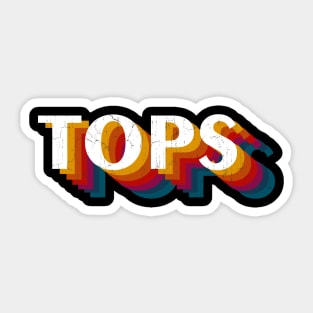 retro vintage TOPS Sticker